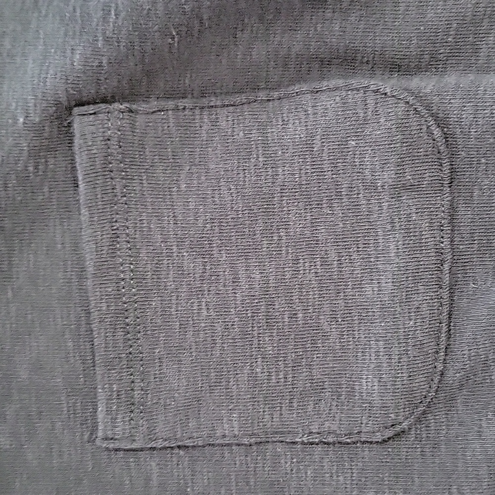 Marled Deep Navy V-Neck Pocket Short Sleeve Tee - Picture 7 of 7